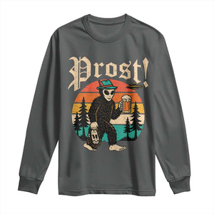 Oktoberfest Bigfoot Alien Beer Long Sleeve Shirt Retro German Sasquatch Beer TS10 Dark Heather Print Your Wear