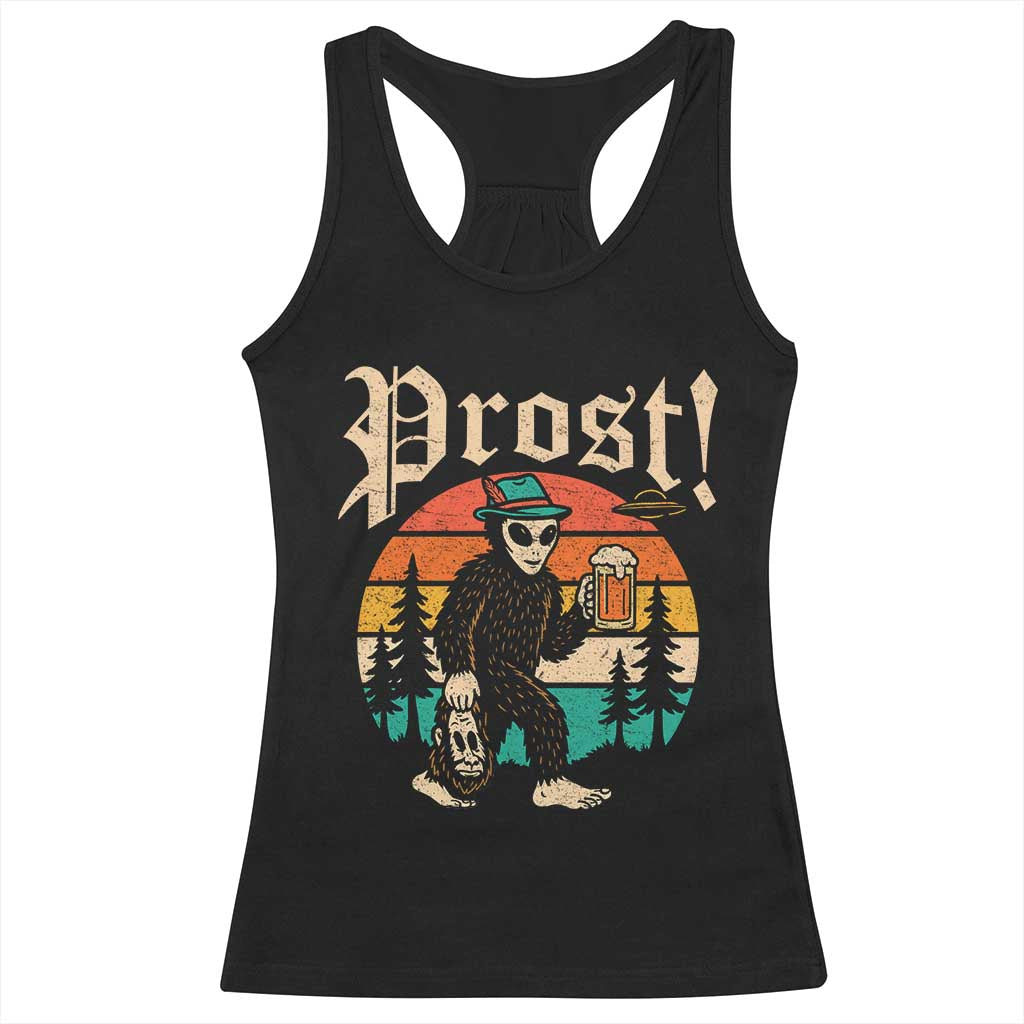 Oktoberfest Bigfoot Alien Beer Racerback Tank Top Retro German Sasquatch Beer TS10 Black Print Your Wear
