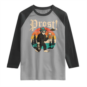 Oktoberfest Bigfoot Alien Beer Raglan Shirt Retro German Sasquatch Beer TS10 Sport Gray Black Print Your Wear