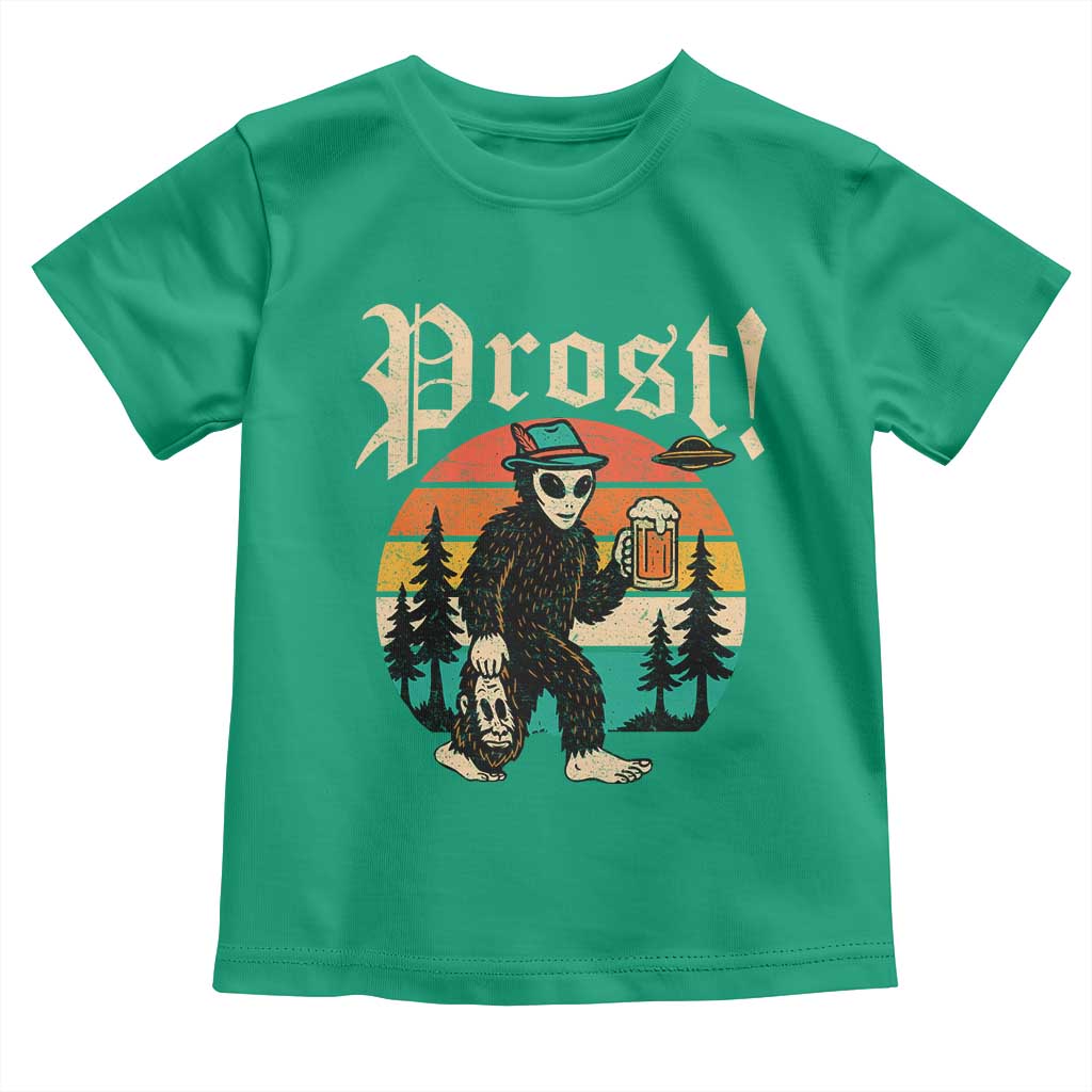 Oktoberfest Bigfoot Alien Beer Toddler T Shirt Retro German Sasquatch Beer TS10 Irish Green Print Your Wear