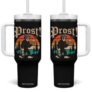 Oktoberfest Bigfoot Alien Beer Tumbler With Handle Retro German Sasquatch Beer TS10 One Size: 40 oz Black Print Your Wear