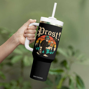 Oktoberfest Bigfoot Alien Beer Tumbler With Handle Retro German Sasquatch Beer TS10 Print Your Wear