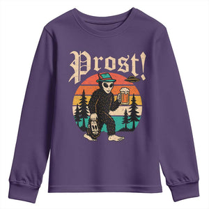 Oktoberfest Bigfoot Alien Beer Youth Sweatshirt Retro German Sasquatch Beer TS10 Purple Print Your Wear
