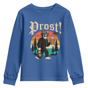 Oktoberfest Bigfoot Alien Beer Youth Sweatshirt Retro German Sasquatch Beer TS10 Royal Blue Print Your Wear