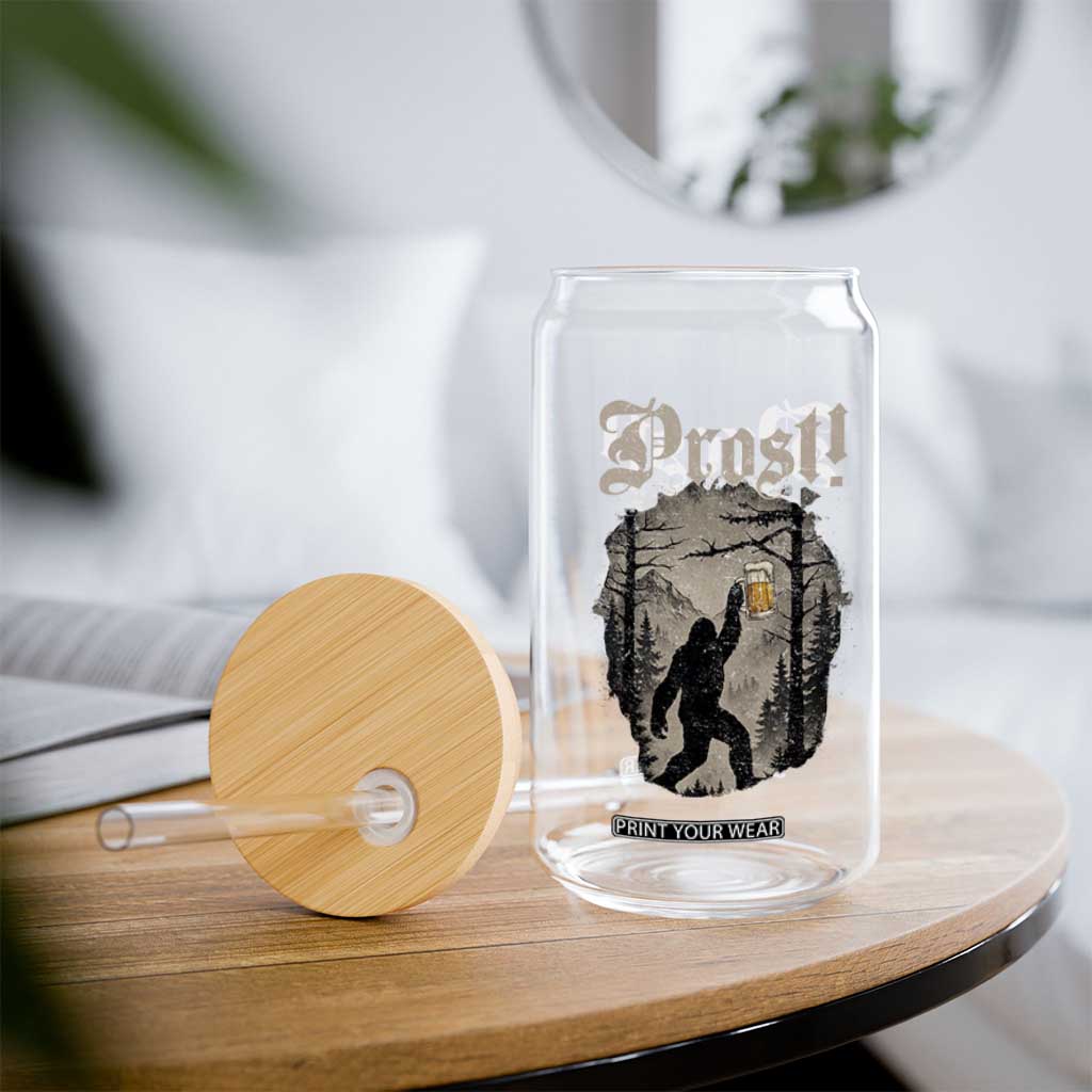 Oktoberfest Bigfoot Glass Can Vintage Forest Sasquatch Drinking Prost TS10 Print Your Wear