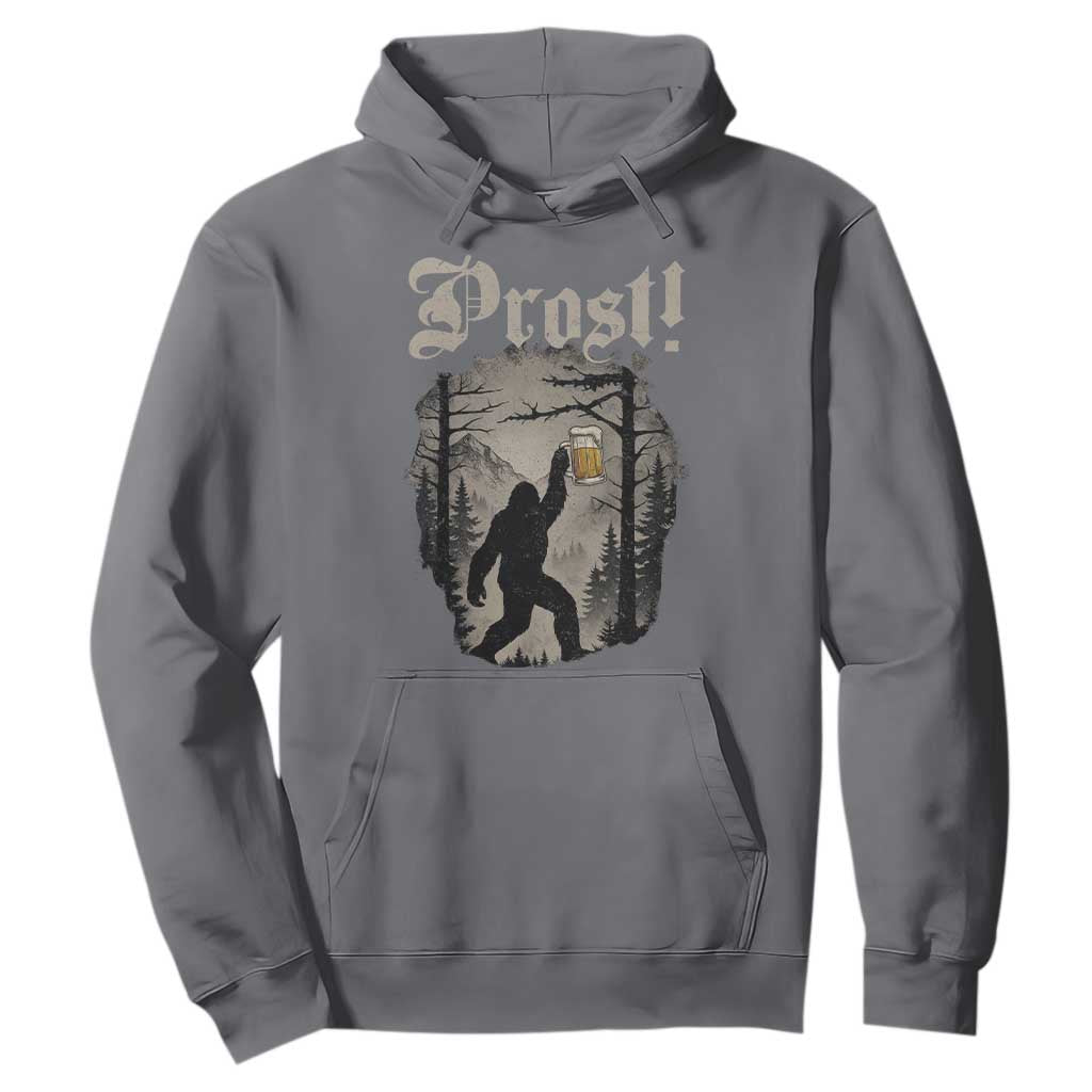 Oktoberfest Bigfoot Hoodie Vintage Forest Sasquatch Drinking Prost TS10 Charcoal Print Your Wear