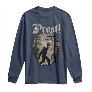 Oktoberfest Bigfoot Long Sleeve Shirt Vintage Forest Sasquatch Drinking Prost TS10 Navy Print Your Wear
