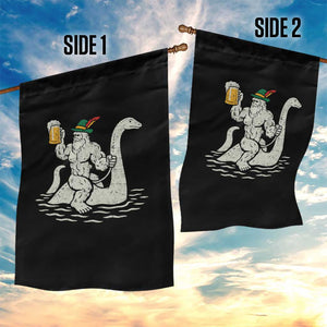 Funny Bigfoot Loch Ness Monster Oktoberfest Garden Flag German Oktoberfest Sasquatch Drinking TS10 Print Your Wear
