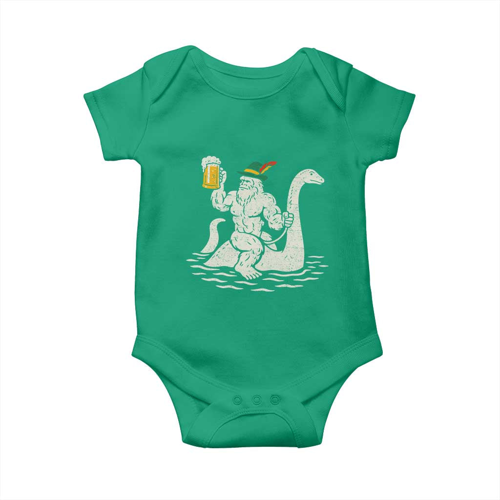 Funny Bigfoot Loch Ness Monster Oktoberfest Baby Onesie German Oktoberfest Sasquatch Drinking TS10 Irish Green Print Your Wear