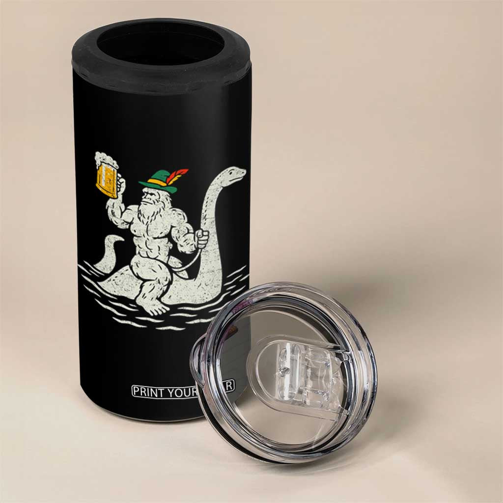 Funny Bigfoot Loch Ness Monster Oktoberfest 4 in 1 Can Cooler Tumbler German Oktoberfest Sasquatch Drinking TS10 Print Your Wear