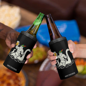 Funny Bigfoot Loch Ness Monster Oktoberfest 4 in 1 Can Cooler Tumbler German Oktoberfest Sasquatch Drinking TS10 Print Your Wear