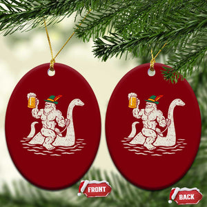 Funny Bigfoot Loch Ness Monster Oktoberfest Ceramic Ornament German Oktoberfest Sasquatch Drinking TS10 Print Your Wear