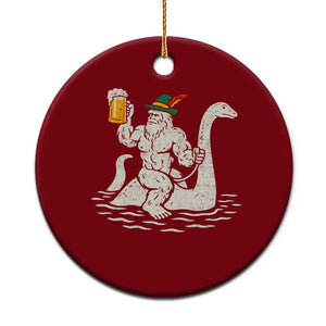 Funny Bigfoot Loch Ness Monster Oktoberfest Ceramic Ornament German Oktoberfest Sasquatch Drinking TS10 1pc Red Print Your Wear