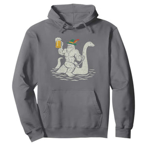Funny Bigfoot Loch Ness Monster Oktoberfest Hoodie German Oktoberfest Sasquatch Drinking TS10 Charcoal Print Your Wear