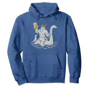 Funny Bigfoot Loch Ness Monster Oktoberfest Hoodie German Oktoberfest Sasquatch Drinking TS10 Royal Blue Print Your Wear