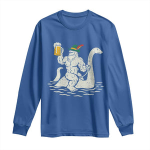Funny Bigfoot Loch Ness Monster Oktoberfest Long Sleeve Shirt German Oktoberfest Sasquatch Drinking TS10 Royal Blue Print Your Wear