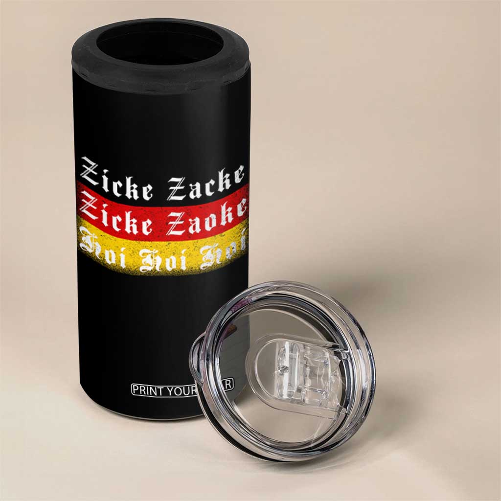 Zicke Zacke Hoi Oktoberfest 4 in 1 Can Cooler Tumbler Vintage German Flag TS10 Print Your Wear