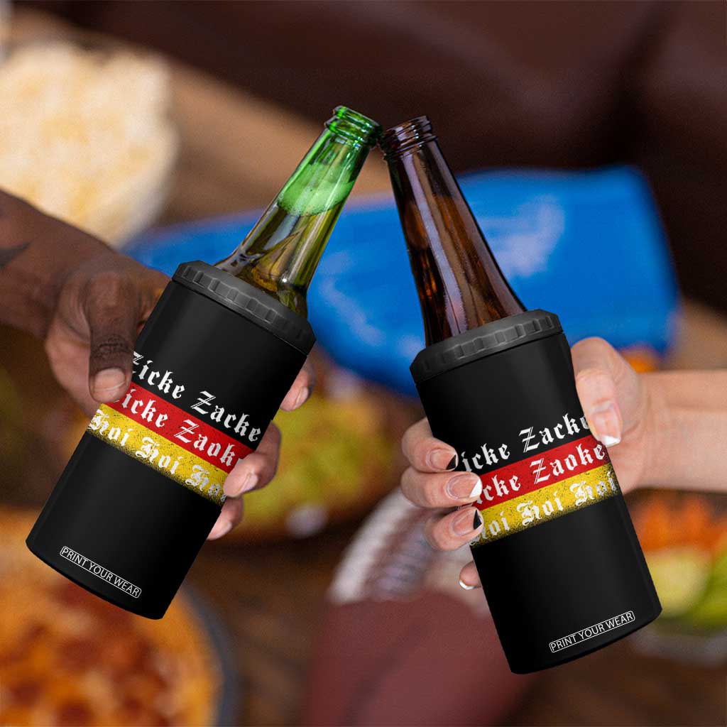 Zicke Zacke Hoi Oktoberfest 4 in 1 Can Cooler Tumbler Vintage German Flag TS10 Print Your Wear