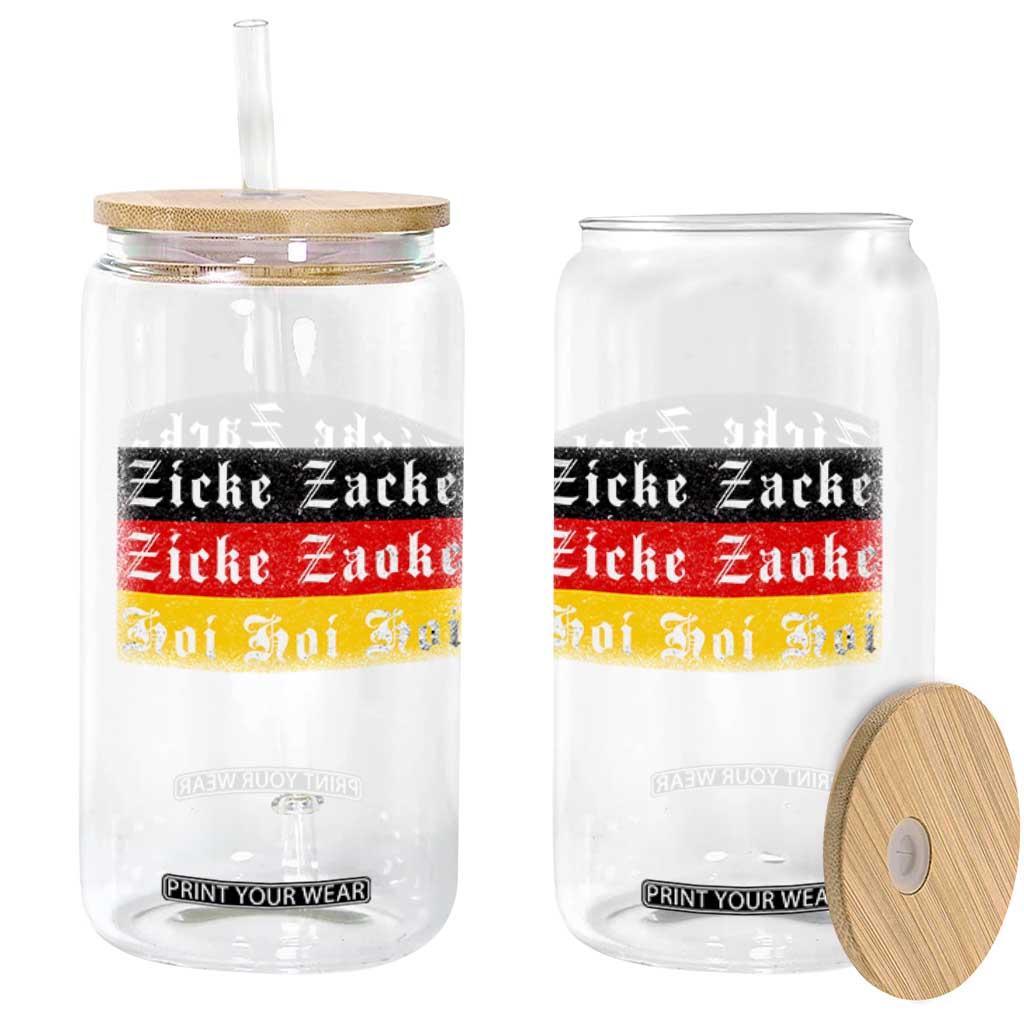Zicke Zacke Hoi Oktoberfest Glass Can Vintage German Flag TS10 Print Your Wear