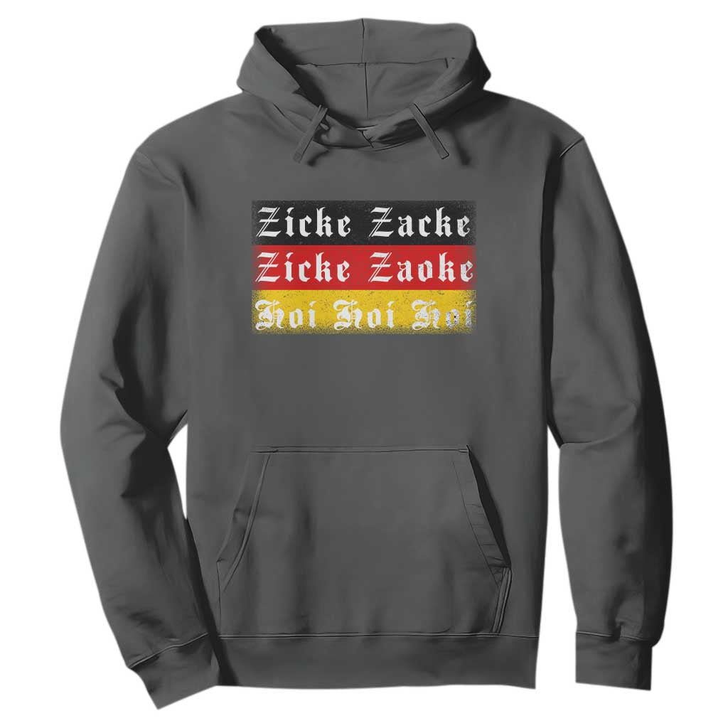 Zicke Zacke Hoi Oktoberfest Hoodie Vintage German Flag TS10 Dark Heather Print Your Wear