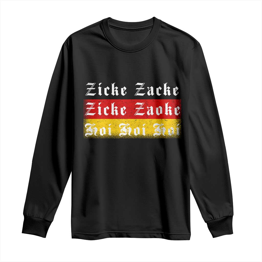 Zicke Zacke Hoi Oktoberfest Long Sleeve Shirt Vintage German Flag TS10 Black Print Your Wear