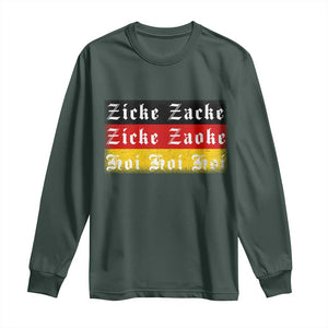 Zicke Zacke Hoi Oktoberfest Long Sleeve Shirt Vintage German Flag TS10 Dark Forest Green Print Your Wear