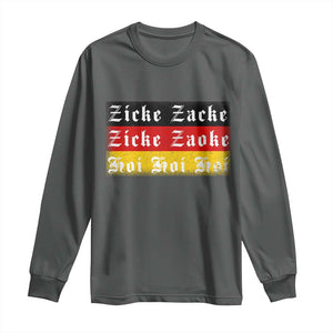 Zicke Zacke Hoi Oktoberfest Long Sleeve Shirt Vintage German Flag TS10 Dark Heather Print Your Wear