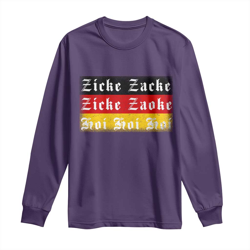 Zicke Zacke Hoi Oktoberfest Long Sleeve Shirt Vintage German Flag TS10 Purple Print Your Wear