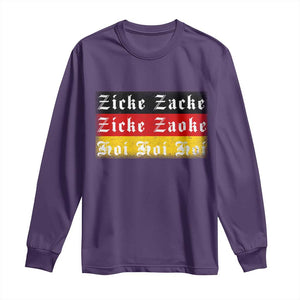 Zicke Zacke Hoi Oktoberfest Long Sleeve Shirt Vintage German Flag TS10 Purple Print Your Wear