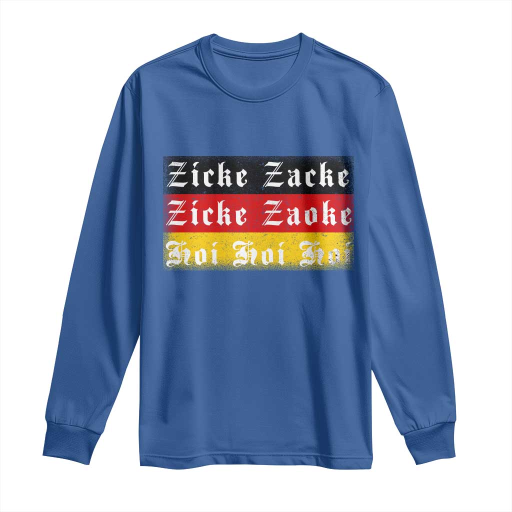Zicke Zacke Hoi Oktoberfest Long Sleeve Shirt Vintage German Flag TS10 Royal Blue Print Your Wear