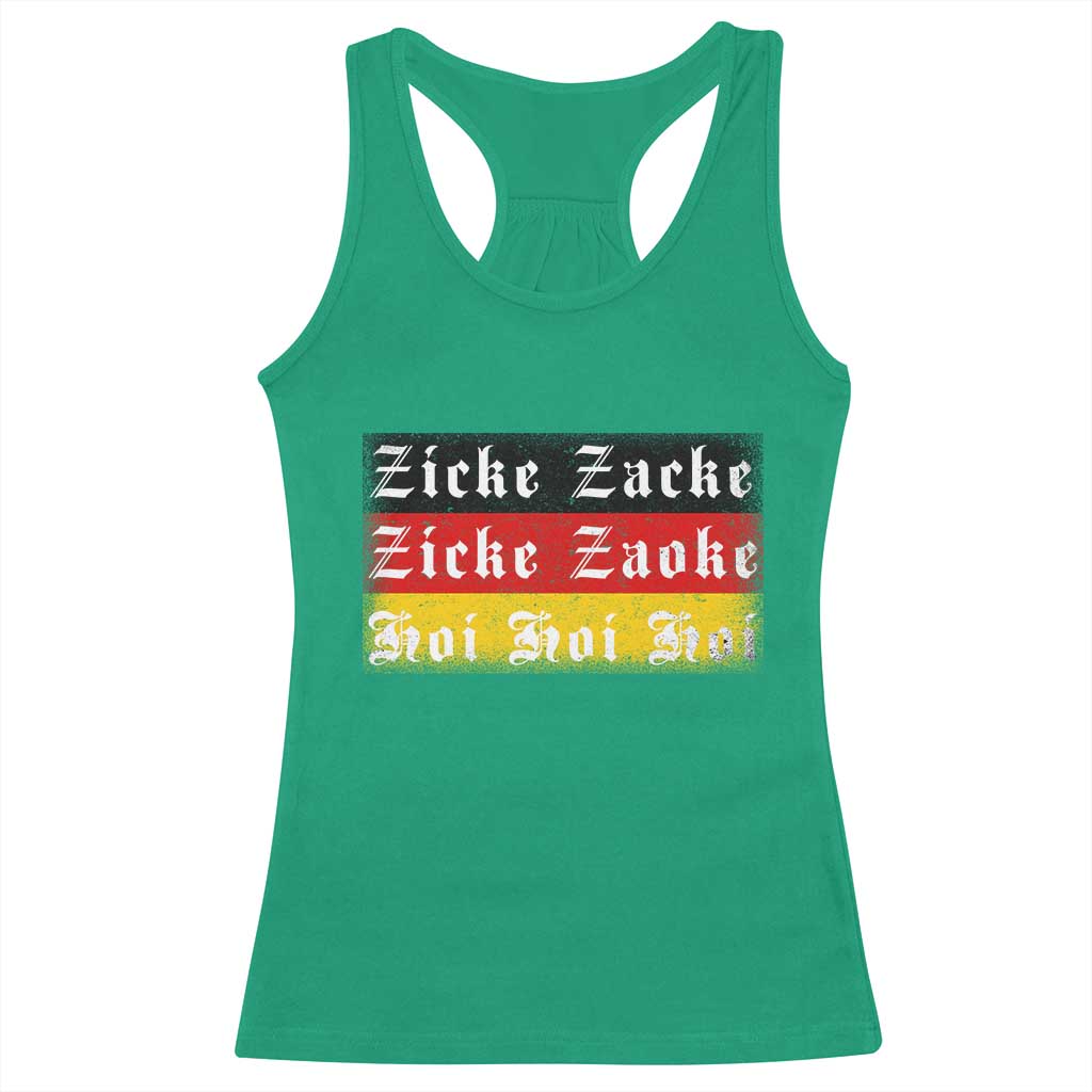 Zicke Zacke Hoi Oktoberfest Racerback Tank Top Vintage German Flag TS10 Irish Green Print Your Wear