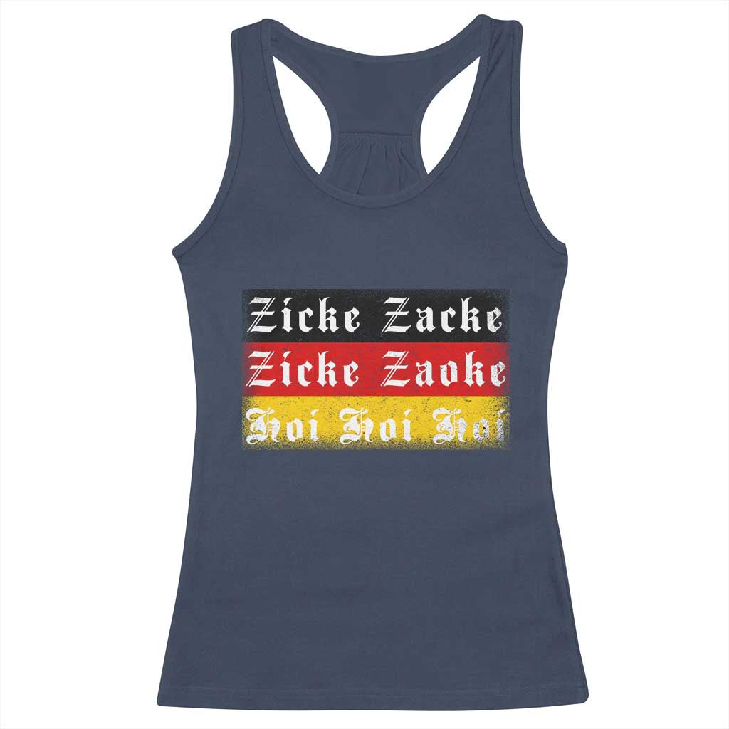 Zicke Zacke Hoi Oktoberfest Racerback Tank Top Vintage German Flag TS10 Navy Print Your Wear