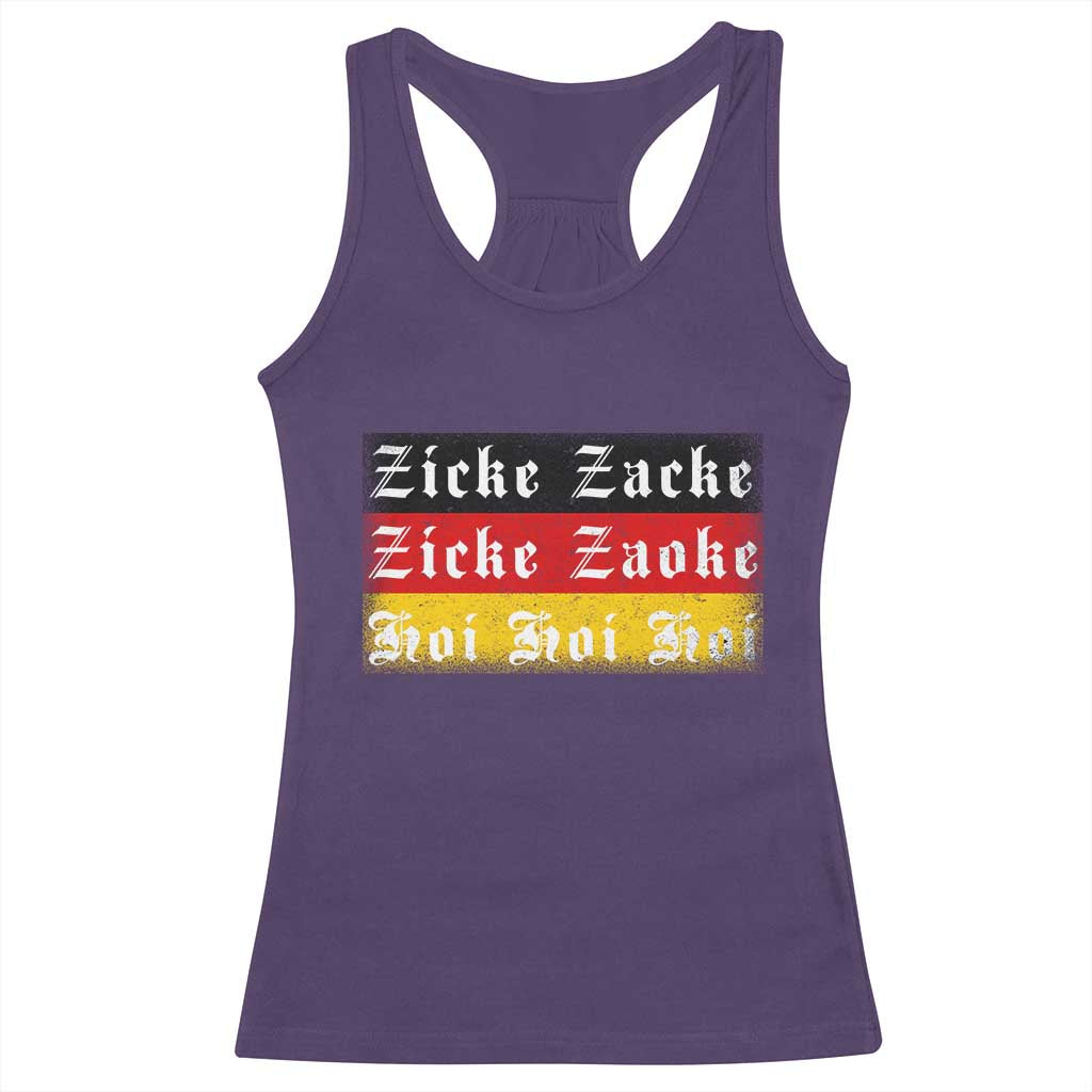 Zicke Zacke Hoi Oktoberfest Racerback Tank Top Vintage German Flag TS10 Purple Print Your Wear