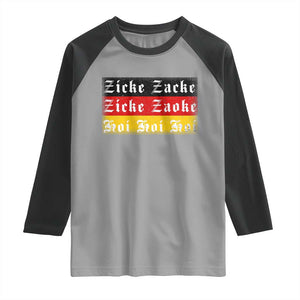 Zicke Zacke Hoi Oktoberfest Raglan Shirt Vintage German Flag TS10 Sport Gray Black Print Your Wear