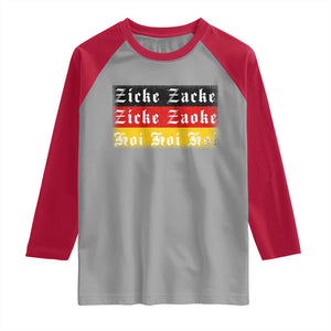 Zicke Zacke Hoi Oktoberfest Raglan Shirt Vintage German Flag TS10 Sport Gray Red Print Your Wear