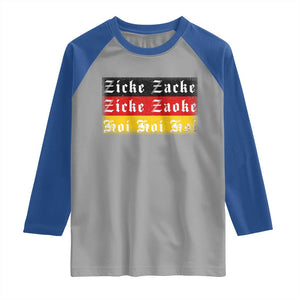 Zicke Zacke Hoi Oktoberfest Raglan Shirt Vintage German Flag TS10 Sport Gray Royal Print Your Wear