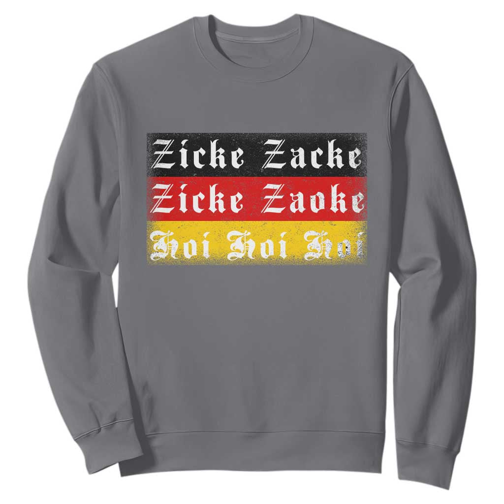 Zicke Zacke Hoi Oktoberfest Sweatshirt Vintage German Flag TS10 Charcoal Print Your Wear