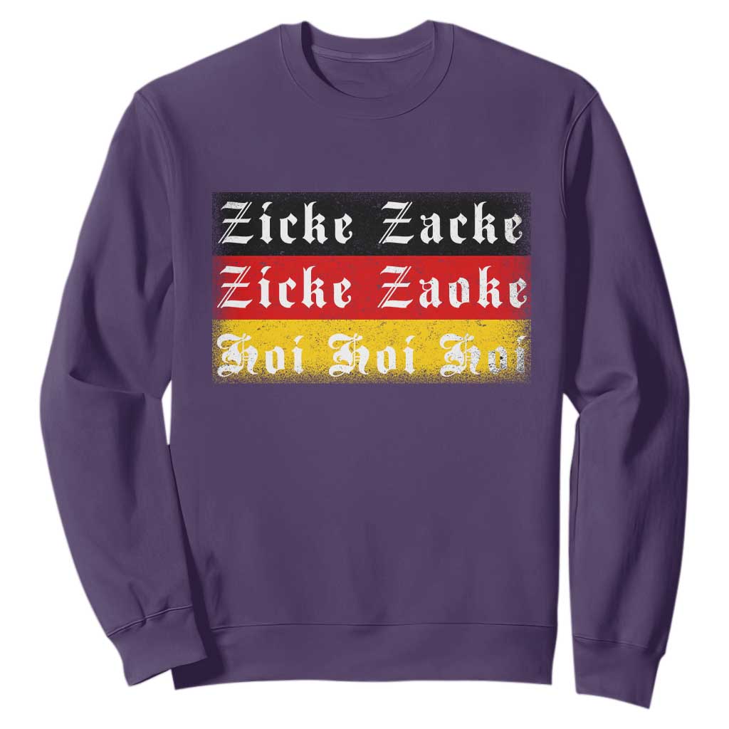 Zicke Zacke Hoi Oktoberfest Sweatshirt Vintage German Flag TS10 Purple Print Your Wear