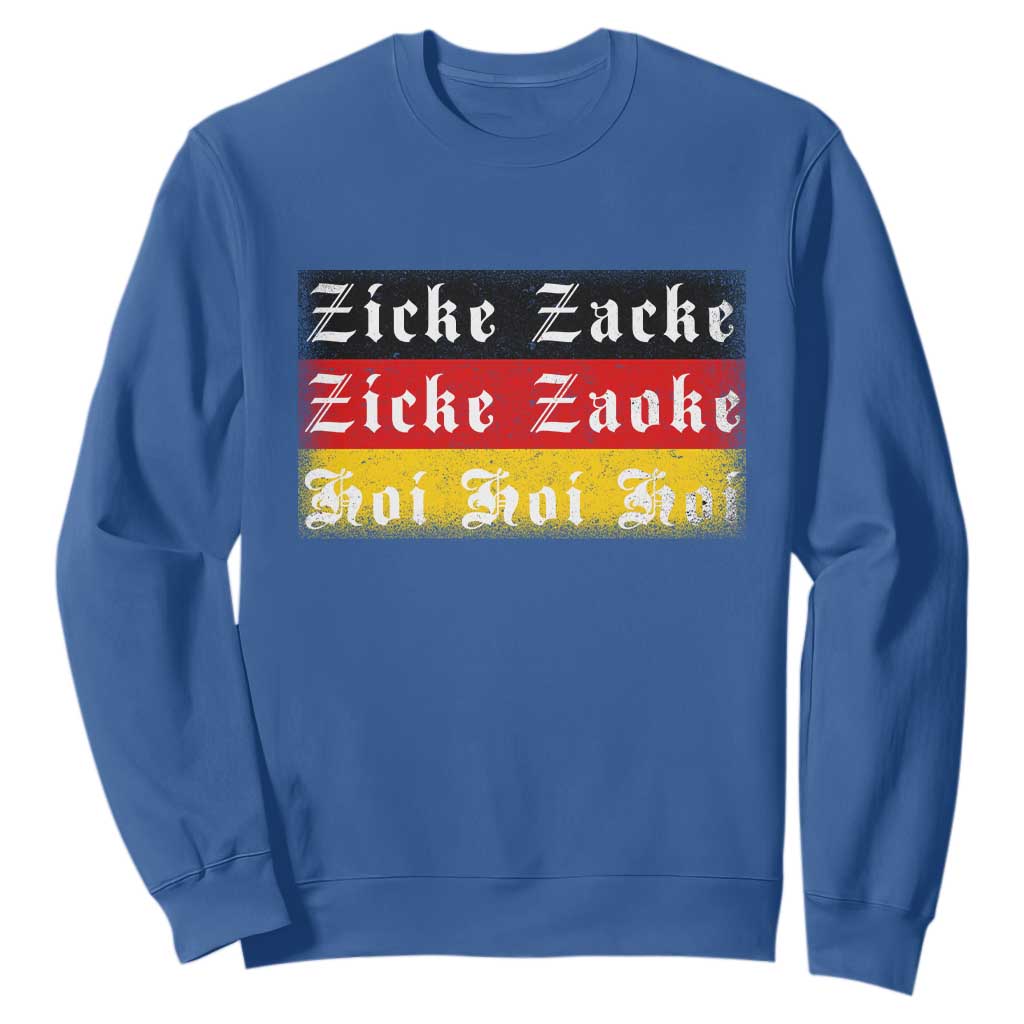 Zicke Zacke Hoi Oktoberfest Sweatshirt Vintage German Flag TS10 Royal Blue Print Your Wear