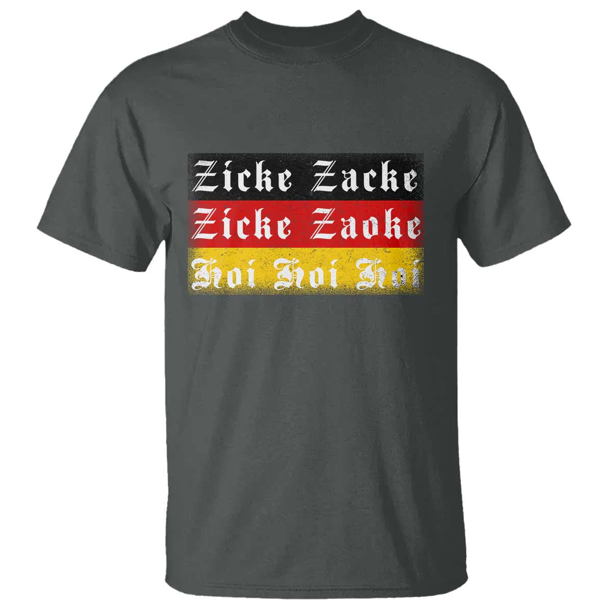 Zicke Zacke Hoi Oktoberfest T Shirt Vintage German Flag TS10 Dark Heather Print Your Wear