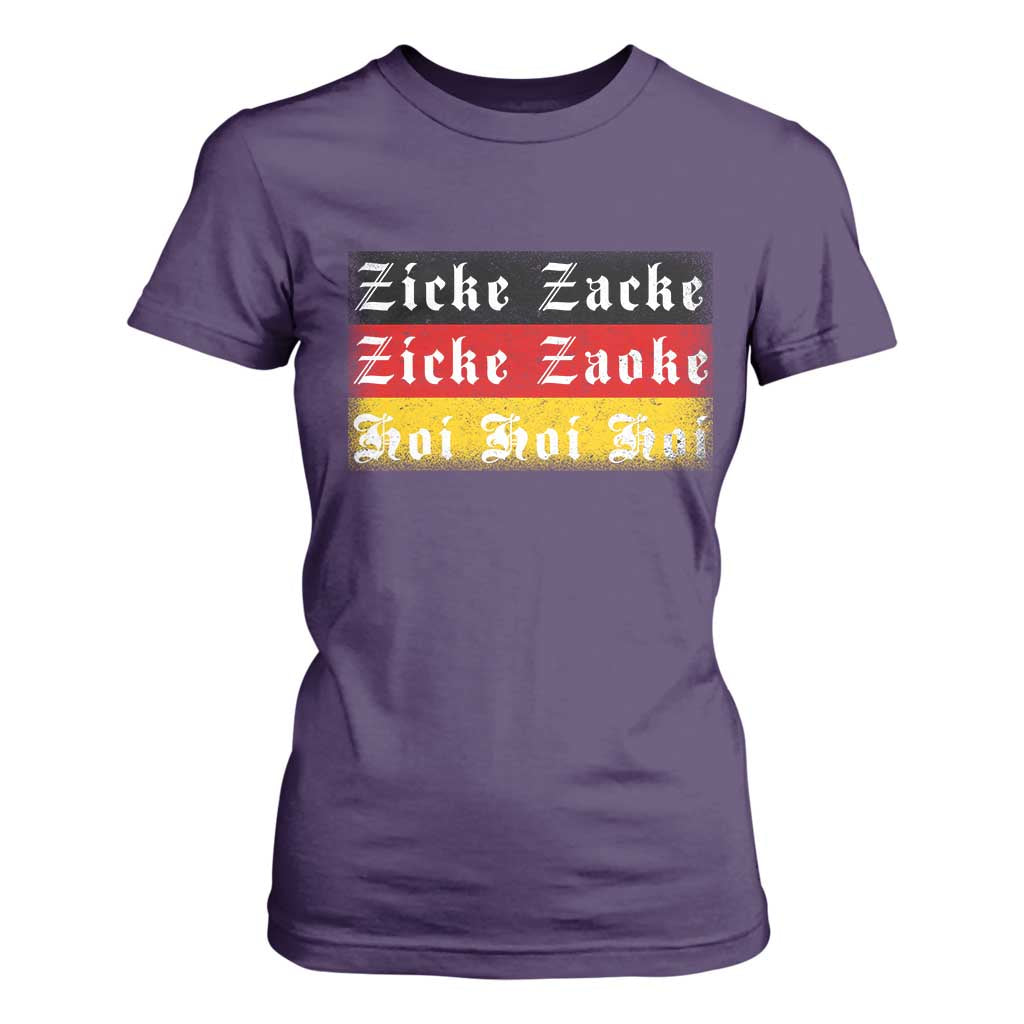 Zicke Zacke Hoi Oktoberfest T Shirt For Women Vintage German Flag TS10 Purple Print Your Wear