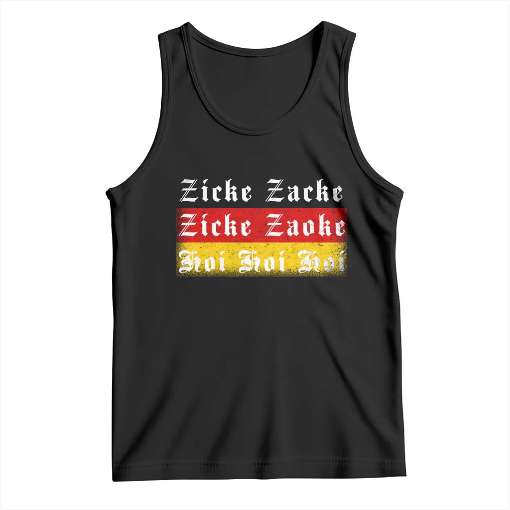 Zicke Zacke Hoi Oktoberfest Tank Top Vintage German Flag TS10 Black Print Your Wear