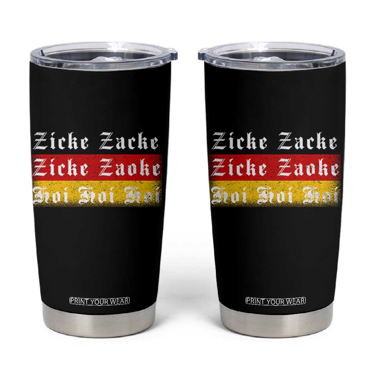 Zicke Zacke Hoi Oktoberfest Tumbler Cup Vintage German Flag TS10 Black Print Your Wear