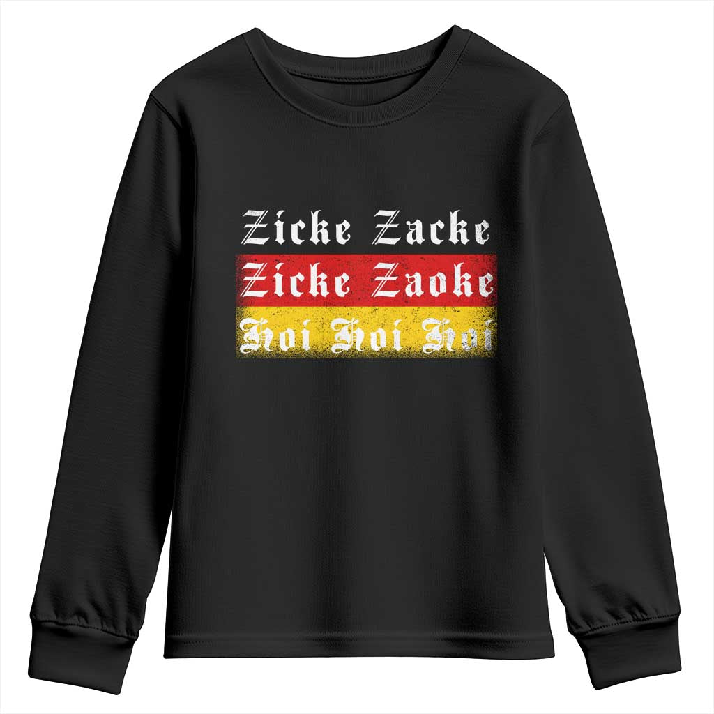 Zicke Zacke Hoi Oktoberfest Youth Sweatshirt Vintage German Flag TS10 Black Print Your Wear
