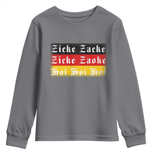 Zicke Zacke Hoi Oktoberfest Youth Sweatshirt Vintage German Flag TS10 Charcoal Print Your Wear