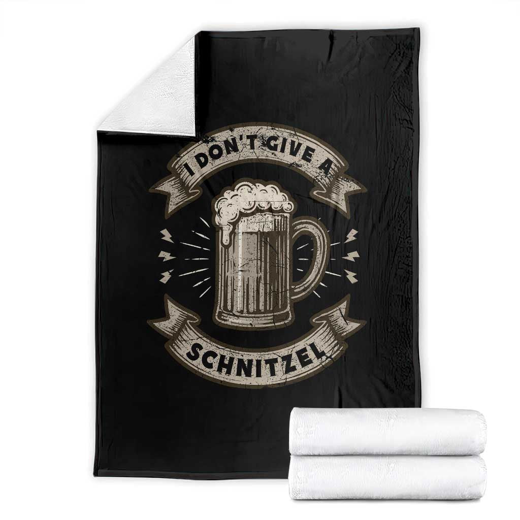 Funny Oktoberfest Throw Blanket I Dont Give A Schnitzel German Beer Wurst TS10 Black Print Your Wear