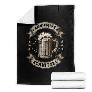 Funny Oktoberfest Throw Blanket I Dont Give A Schnitzel German Beer Wurst TS10 Black Print Your Wear