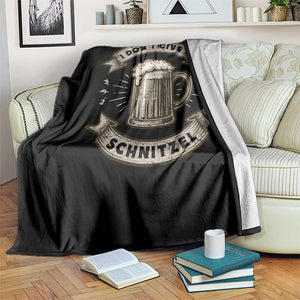 Funny Oktoberfest Throw Blanket I Dont Give A Schnitzel German Beer Wurst TS10 Print Your Wear
