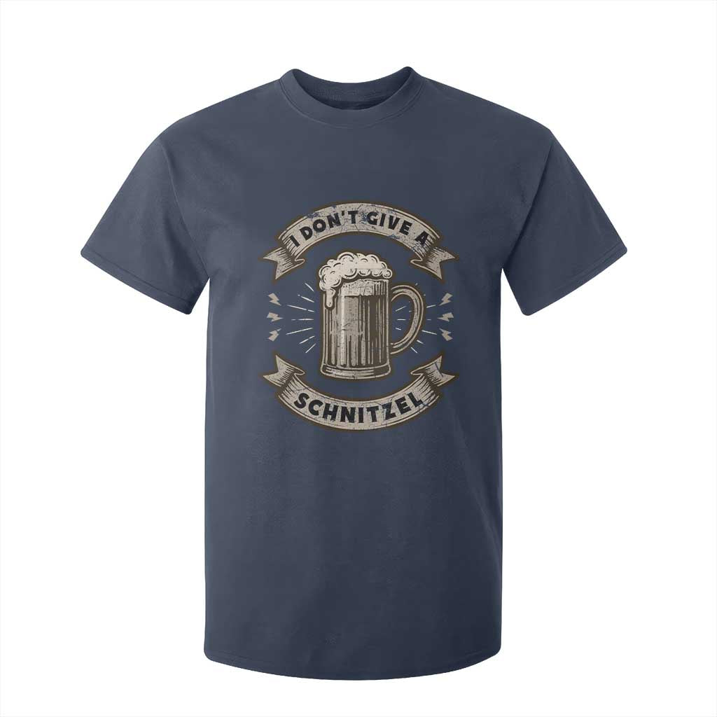 Funny Oktoberfest T Shirt For Kid I Dont Give A Schnitzel German Beer Wurst TS10 Navy Print Your Wear