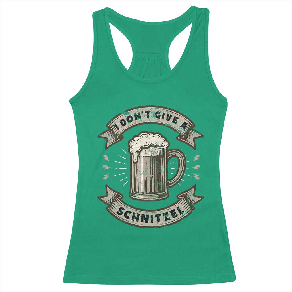 Funny Oktoberfest Racerback Tank Top I Dont Give A Schnitzel German Beer Wurst TS10 Irish Green Print Your Wear